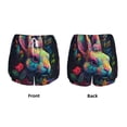 thumbnail image 3 of Horeoi Colorful Patterned Rabbit Print Women's Workout Shorts for Athletic Gym Running Shorts with Phone Pockets Women's Double Layer Sports Shorts Yoga Pants-Medium, 3 of 7