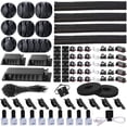 thumbnail image 1 of CxN NOROCME - Kit de gestión de cables (192 piezas), 4 fundas organizadoras de cables, 11 soportes para cables, 35 clips para cables, 10 + 2 correas organizadoras de cables en rollo y 100 bridas de, 1 of 8