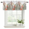 thumbnail image 2 of 2 Pack Valances for Windows, Fall Flower Window Valances for Living Room/Bedroom/Bathroom, Retro Yellow Red Flower Green Leaf Wildflower Light Filtering Kitchen Curtain Valance 54"W x18" L, 2 of 9