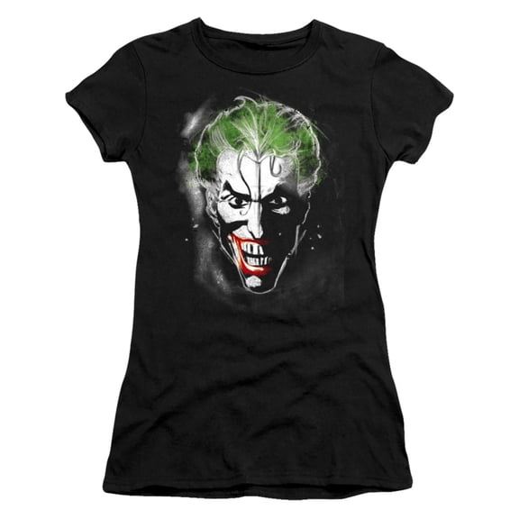 Batman Face Of Madness S/S Junior Women's T-Shirt Sheer Black
