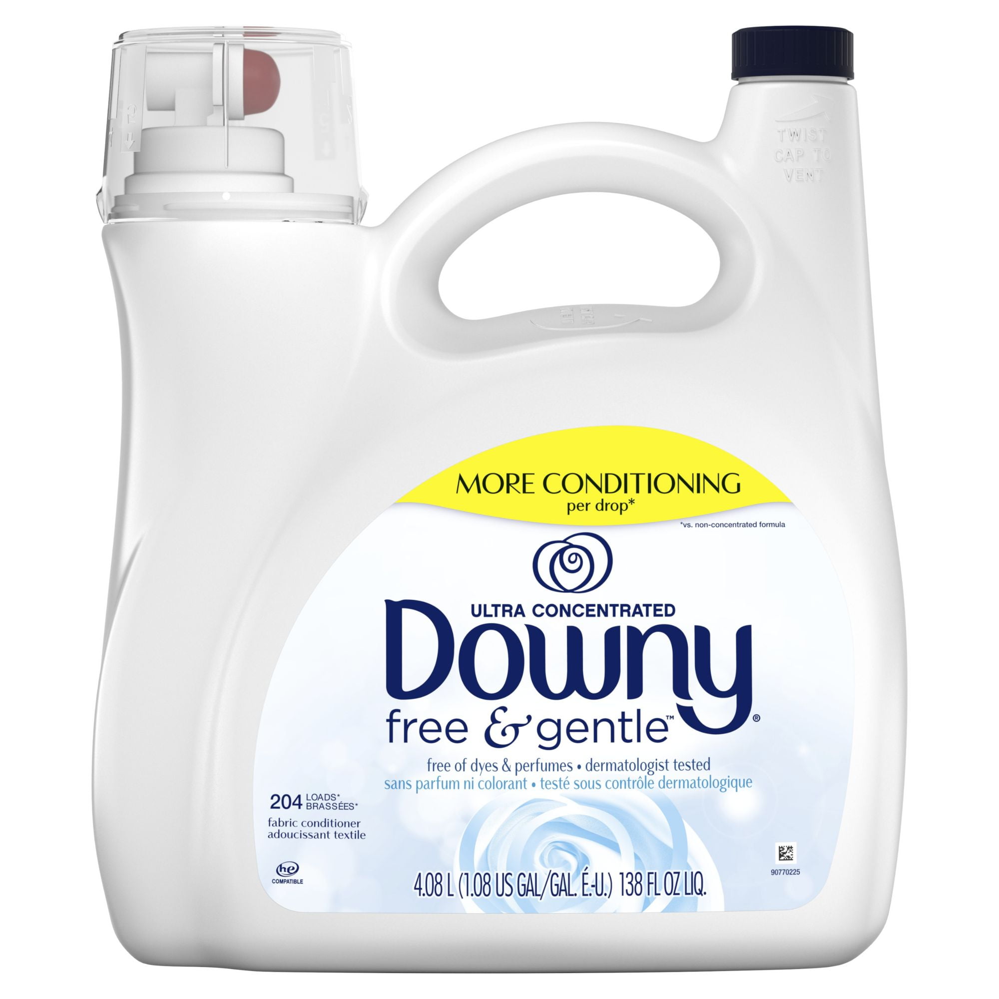 Product of Downy Free and Gentle Ultra Concentrated Liquid Fabric