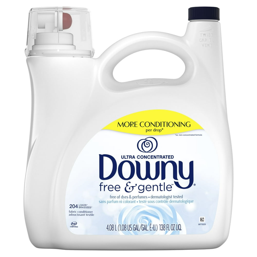 Product of Downy Free and Gentle Ultra Concentrated Liquid Fabric