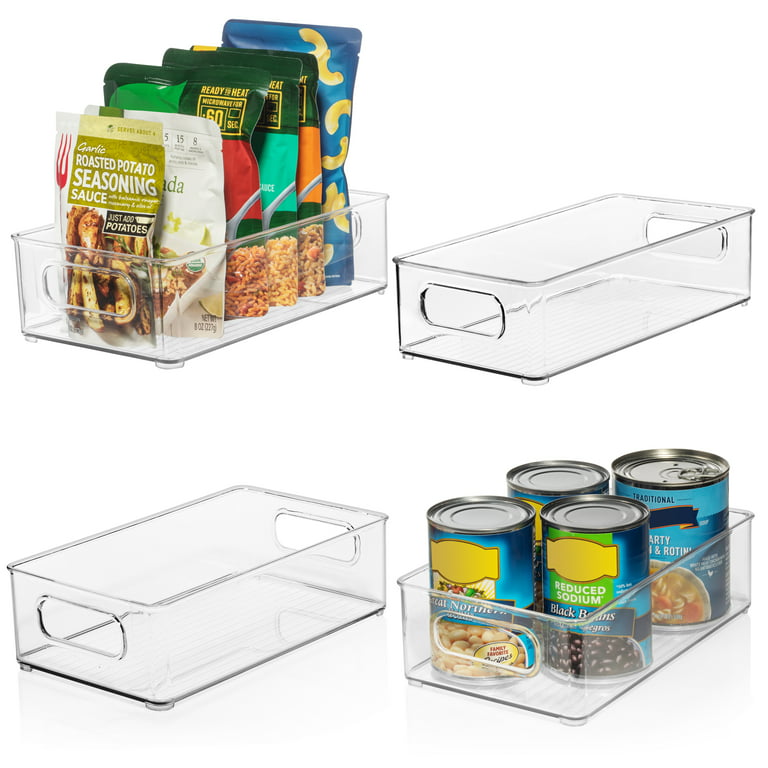 Vtopmart 10 Pack Clear Stackable Storage Bins with Lids, Medium Plastic  Containers with Handle for Pantry Organization and Storage,Perfect for