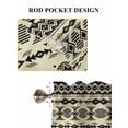thumbnail image 6 of Black Khaki Boho Living Room Curtains 2 Panel, Vintage Ethnic Tribe Abstract Art Retro Cafe Window Treatment, Farmhouse Bedroom Bathroom Kitchen Curtains Drapes 104"x45", 6 of 6