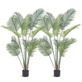 thumbnail image 1 of VEVOR Artificial Palm Tree, 5 FT Tall Faux Plant, Secure PE Material & Anti-Tip Tilt Protection Low-Maintenance Plant, Lifelike Green Fake Tree for Home Office Warehouse Decor Indoor Outdoor, 1 of 9
