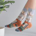 thumbnail image 2 of 10 Pack Patterned Mens Crew Socks Creative Oil Painting Art Casual Socks For Female, 2 of 5