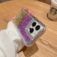 thumbnail image 5 of Glitter Case Compatible with iPhone 11 Pro Max, Luxury Gradient Bling Sparkle Floating Soft TPU Cushion Luxury Fashion Girly Women Cute Holiday Phone Case Cover for iPhone 11 Pro Max, Purple+Gold, 5 of 10