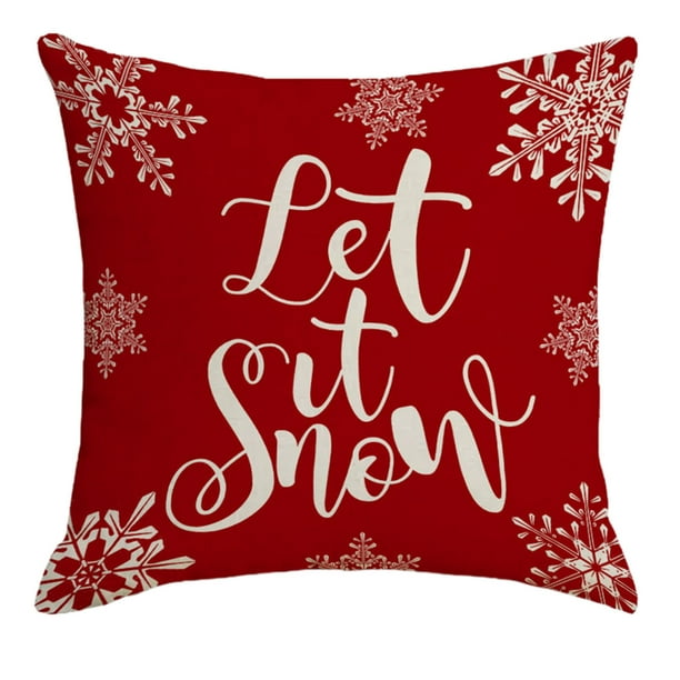 Tapas de Almohada de Navidad Tapas de Almohada de Navidad Cojín de Lino Europeo Cojín de Cojín Cojín de Vacaciones Tapas de Almohada Decorativas