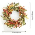 thumbnail image 3 of 24 Inch Fall Wreath with Pumpkin and Wheat Design for Door Wall Farmhouse Autumn Thanksgiving Holiday Indoor Outdoor Décor, 3 of 9