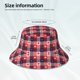 thumbnail image 3 of Fotbe Heart Plaid Sombrero Tipo Pescador con Estampado – Sombrero de Sol de Algodón de Moda para Playa, Golf, Pesca, 3 of 6