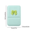 thumbnail image 3 of Linnome Small Travel Leather Folding Makeup Mirror Compact with Bow Design - Mini Portable Vanity Cosmetic Mirror for Women - Travel-Friendly Foldable Pocket Mirror for Purse Handbag, 3 of 6