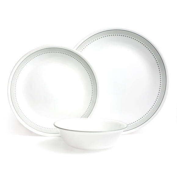 Juego de Vajilla Corelle Mystic Grey 12 piezas de Vidrio Duradero