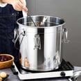 thumbnail image 3 of 10l Stainless Steel Milk Can With Silicone Seal Lid - Liquid Storage Container For Milk, Wine, And More, 3 of 5
