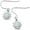 White, variant on Blue Simulated Opal Cubic Zirconia Halo Drop Dangle Earrings Sterling Silver 10mm