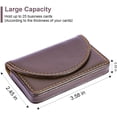 thumbnail image 3 of Tarjetero de piel sintética, tarjetero de bolsillo para tarjetas de crédito, tarjetero delgado con cierre magnético, adecuado para hombres o mujeres, marrón JAMW Sencillez, 3 of 5