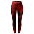 thumbnail image 3 of MKLEKYY Leggings de yoga para mujer, informales, a la moda, ajustados, con cintura alta, para ejercicio, con estampado, 3 of 4