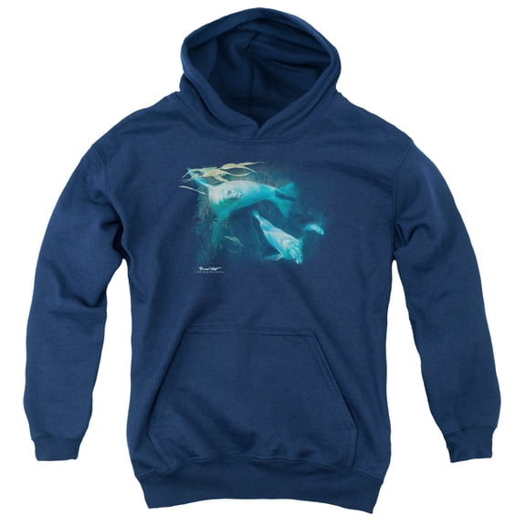 Wildlife Kelp Patrol Youth Pullover Hoodie Sweatshirt Navy