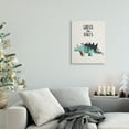 thumbnail image 2 of Stupell Indtries Wreck The Halls Christmas Dinosaur Phrase Holiday Triceratops Canvas Wall Art, 30 x 40, Design by Zirk Design, 2 of 6