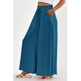 thumbnail image 4 of Pantalones PRETTYGARDEN Palazzo de Pierna Ancha de Tiro Alto Azul XL, 4 of 7