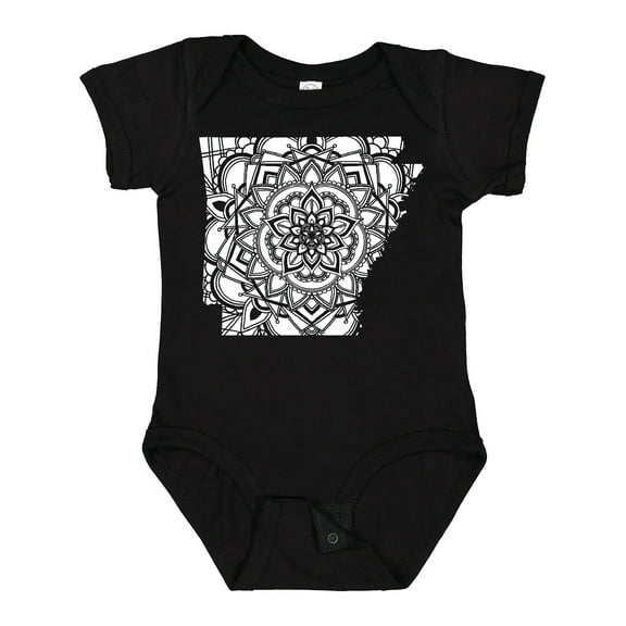 Inktastic Arkansas Silhouette Mandala Boys or Girls Baby Bodysuit