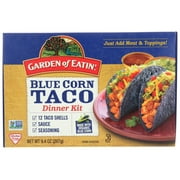 Garden Of Eatin' Blue Corn Taco Dinner Kit - Blue Corn - Case Of 12 - 9.4 Oz, 9.4 Oz