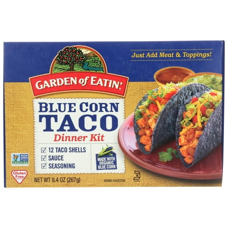 Garden of Eatin' Blue Corn Taco Dinner Kit - Blue Corn - Case of 12 - 9.4 Oz,
