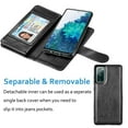 thumbnail image 4 of Galaxy S20 FE 5G Wallet Case, Galaxy S20 Fan Editon Cover, Njjex Luxury PU Leather 9 Card Slots Holder Carrying Folio Flip Cover [Detachable Magnetic Hard Case] & Kickstand & Hand Strap, 4 of 5