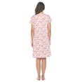 thumbnail image 4 of Casual Nights Women's Short Sleeve Floral Nightgown Nightshirt Night Dress, 4 of 5