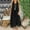 Black, variant on Tbopshirt Wedding Guest Dresses for Women,Women Plus Size V-neck Sleeveless Beach Loose Lace Patchwork Long Dress Maxi Dress