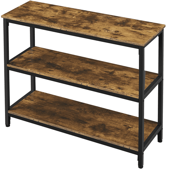 SmileMart Industrial Entryway Console Table with Open Shelves, Multiple Colors