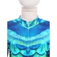 thumbnail image 5 of Zaldita Kids Girls One Piece Unitards Long Sleeve Turtleneck Unitard Fish Scale Full Body Catsuit Teal 145-150/L, 5 of 7