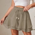 thumbnail image 2 of Sentmoon Golf Skirts for Women Drawstring Elastic Waist Solid Color Spring Womens Skirts Midi Length Skort Beach Day Essentials Streetwear for Office, Work, and Professional Settings Khaki XL, 2 of 9
