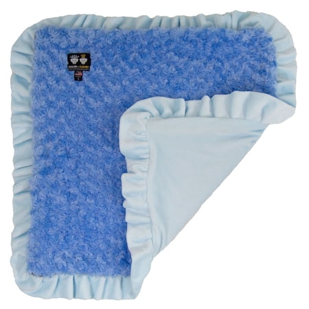 Bessie and Barnie Blue Sky / Heavenly Luxury Ultra Plush Faux Fur Pet/ Dog Reversible Blanket (Multiple Sizes)