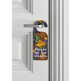 thumbnail image 2 of Do Not Disturb Door Knob Hanger Sign - Orange & Purple Floral Toss, 2 of 3