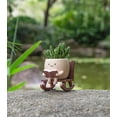 thumbnail image 4 of Mecedora Planter RZOIKZOI con forma de cara sonriente, 10 x 13 x 11 cm, 4 of 6