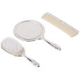 thumbnail image 2 of 3 pc Silver Chrome Girls Vanity Set Comb Brush Mirror., 2 of 4