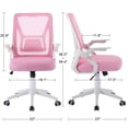 thumbnail image 3 of Silla VECELO con respaldo medio, giratoria, ergonómica, rosa, ajustable, 3 of 7