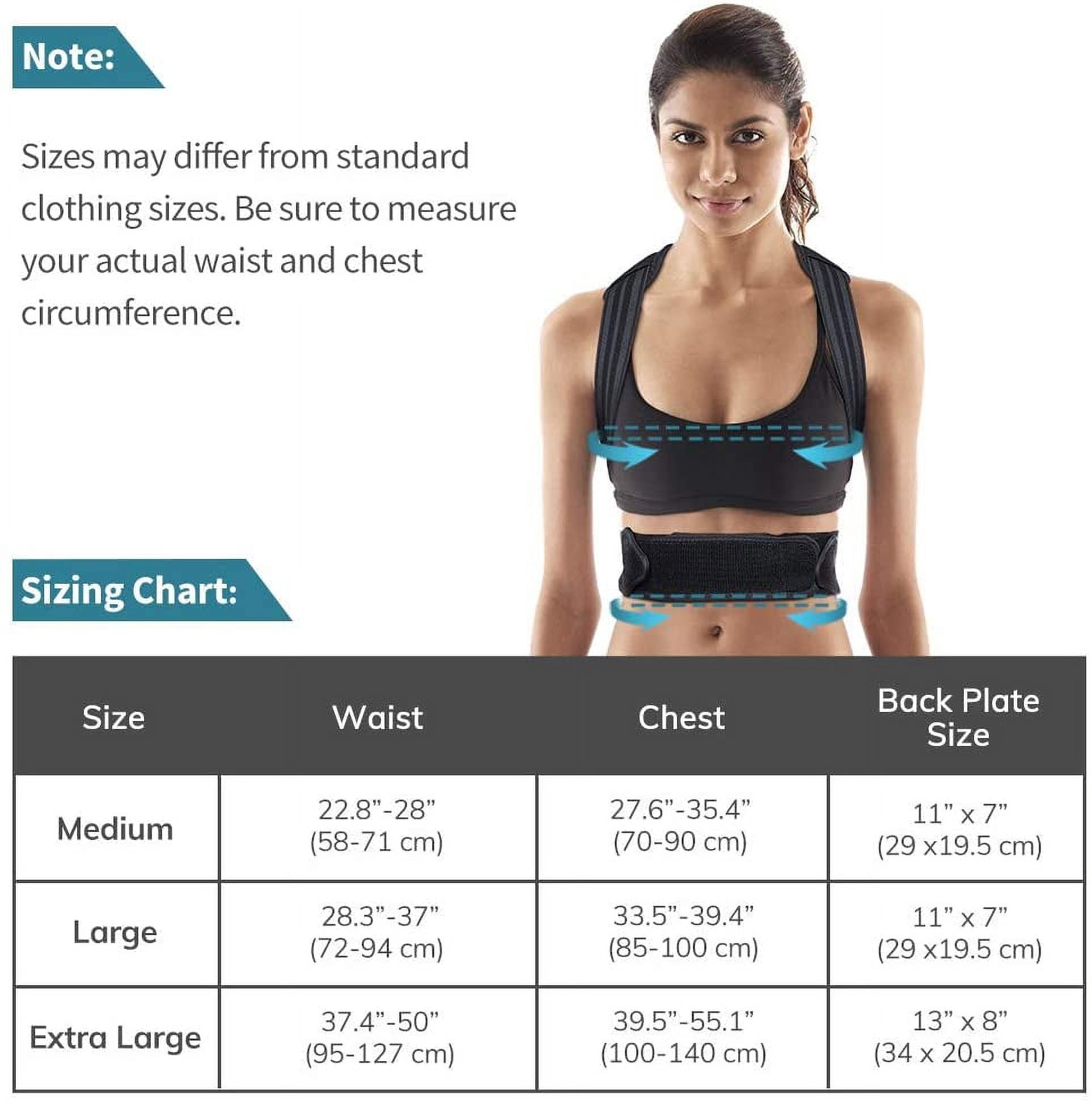 Posture Corrector for Men and Women, Spine and Back Support Adjustable and Breathable Back Brace Improves Posture and Provides Back Support-L