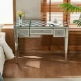 thumbnail image 2 of YYAo Dressing Table, Makeup Desk Dressing Table,Mirrored Makeup Vanity Desk with Crushed Diamond Inlay, Silver Dressing Table with Flip-Top Mirror,Silver, 2 of 12