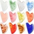 thumbnail image 1 of Herramientas faciales Gua Sha de resina Sherr para masaje en forma de corazón, 12 unidades, 1 of 6