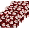thumbnail image 3 of SKYSONIC Christmas Santa Claus Cotton Washcloths Set of 6, Highly Absorbent Soft Fingertip Towel for Bathroom, Gym, Hotel and Spa, 12 x 12 Inch, 3 of 7