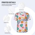 thumbnail image 3 of Rateoe Tropical Plants Pattern Men’s Baseball Short Sleeve Polo Shirt, Midweight Men's Shirt Golf Shirt Polo Shirts Quick Dry Short-Large, 3 of 7