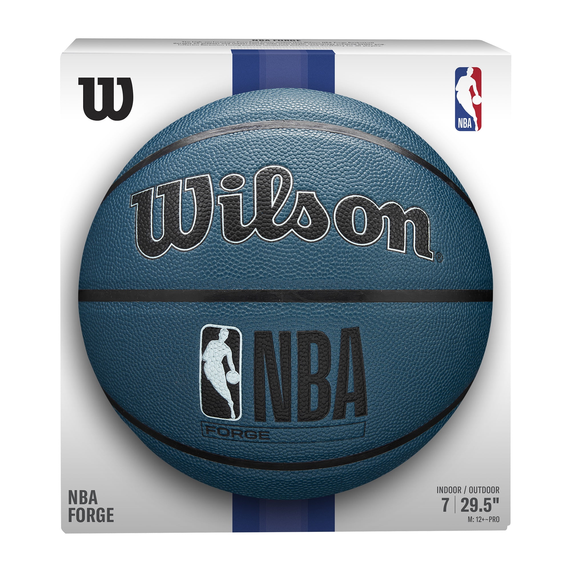 Wilson NBA Forge Indoor/Outdoor Basketball - Teal, Size 7 - 29.5