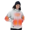 thumbnail image 1 of Chaqueta térmica DEWBU para mujer 12V con batería, soft shell, talla XL, 1 of 6