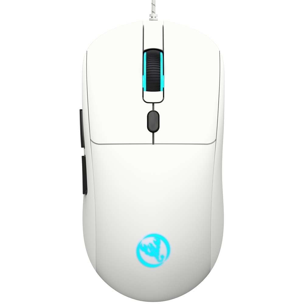 USB Wired Gaming Mouse,USB Computer Mouse with 4 Adjustable DPI, RGB Backlit LED, Side Buttons, Ergonomic Design Mice for PC, Laptop, Windows, Mac, Vista, Linux, Gamer,White