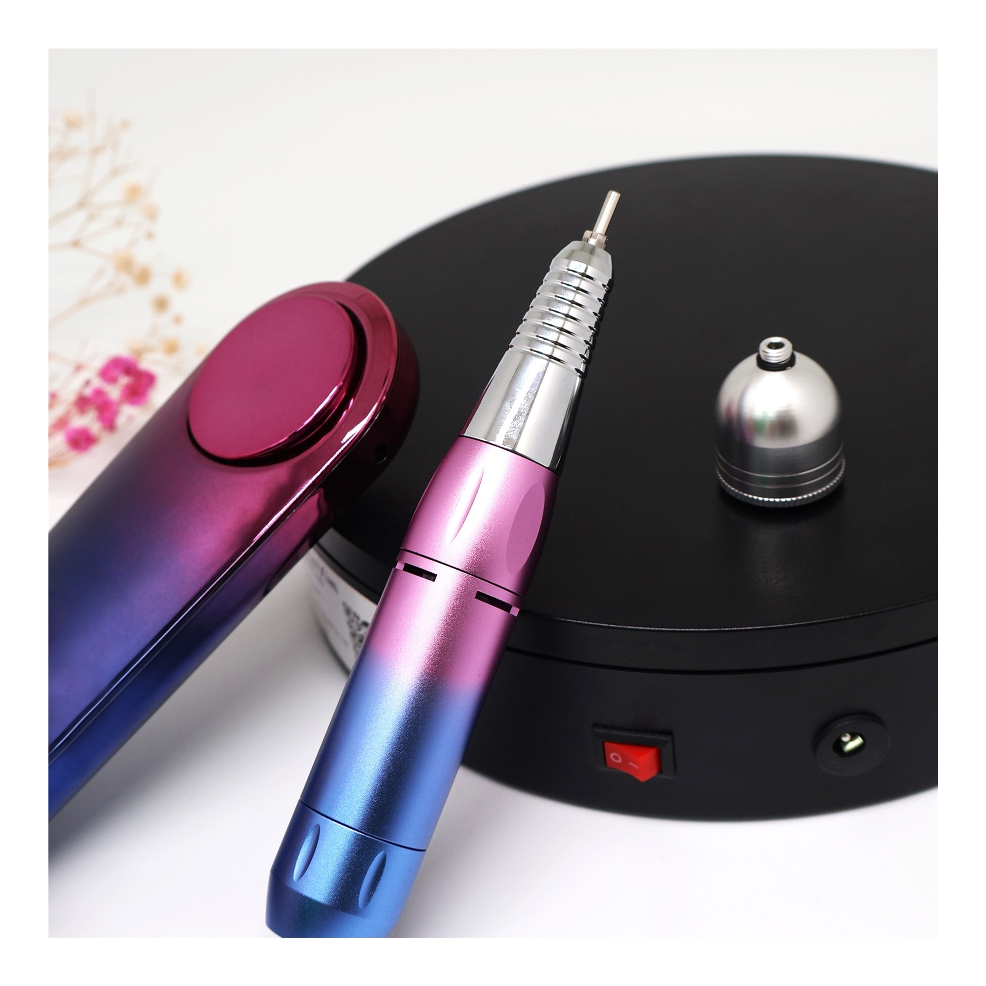 Portable Nail Drill Professional 35000 RPM, Rechargeable Electric Nail File Machine E File For Acrylic Nails Gel Polishing Removing, Cordless Efile With Bits Kit For Manicure Salon Home