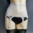 thumbnail image 2 of Zhuge Cinturón de Liguero Mujer, Cintura Alta en Malla Vintage con Tirantes Ajustables y Clip Metal, Sin calcetines y bragas,El estilo C,Talla 2XL Blanco, 2 of 4