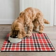 thumbnail image 2 of Dog Food Mat 16x24 Inch with Vintage Checkered Print, Durable Absorbent Waterproof Pet Feeding Mat, Non-Slip, Quick Dry, Easy Clean Featuring Rustic Plaid and Retro Patterns, 2 of 7