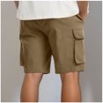 thumbnail image 3 of Mgmyaa Mens Casual Cargo Shorts Drawstring Classic Cargo Stretch Short with Pockets Khaki XL, 3 of 6