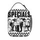 thumbnail image 3 of Bolsa de almuerzo portátil con estampado de ska y música rock de dos tonos, ideal para el trabajo, 2 Much 2 Young, 3 of 5